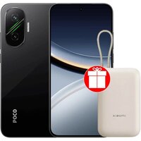 POCO F7 12GB/256GB международная версия (черный) + пауэрбанк Xiaomi Power Bank P15ZM 10000mAh (бежевый) по акции