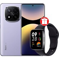 Xiaomi Redmi Note 14 Pro+ 5G 8GB/256GB международная версия (фиолетовый) + умные часы Xiaomi Redmi Watch 3 Active (черный) по акции