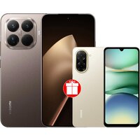 Xiaomi 15T Pro 12GB/512GB международная версия (золотистый мокко) + Xiaomi Redmi A5 4GB/128GB (песочное золото) по акции Image #1